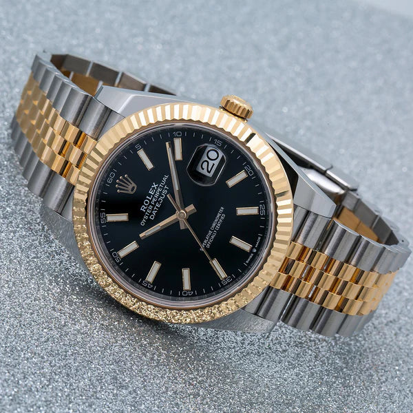 ROLEX DATEJUST 126333 41MM BLACK DIAL WITH TWO TONE JUBILEE BRACELET